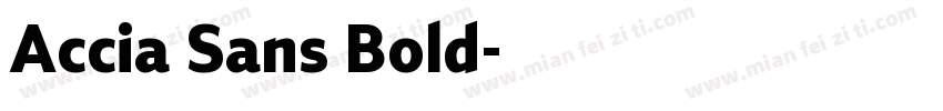 Accia Sans Bold字体转换